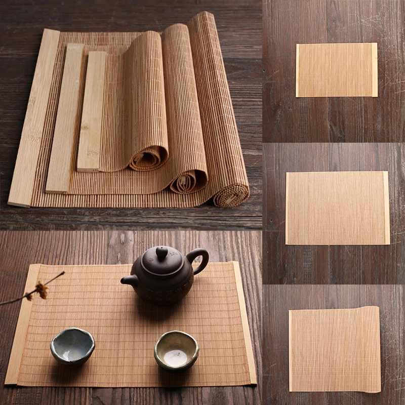 NaturalBambooTableRunnerPlacematTeaMatsTablePlacematPadHeatPadHomeCafeRestaurant