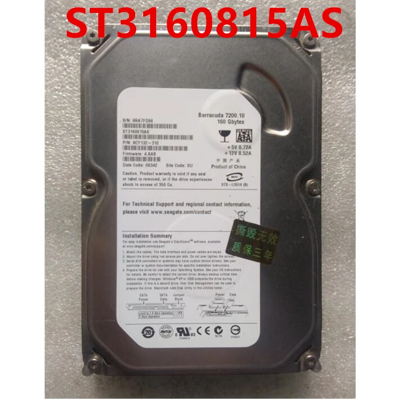 95 New Original Hdd For Seagate 160gb 3 5 Sata 8mb 7200rpm For Internal Hdd For Desktop Hdd For St3160815as Internal Hard Drives Aliexpress