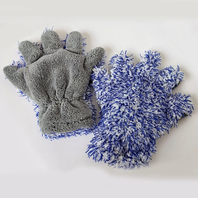 Высококачественная перчатка для чистки автомобиля из микрофибры высокой плотности, рукавица для мытья автомобиля с максимальной впитываемостью, перчатка для ухода за автомобилем 30x27,5 см