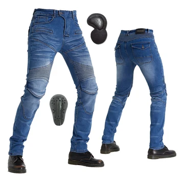 

Komine MOTORPOOL Protect Equipment Gears Jeans Leisure Summer Motorcycle Men's Off-road Outdoor Jean cycling Pants Blue Black