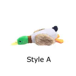 Adorable Plush Duck Squeaky Toy - Interactive Chew Toy (Duck)