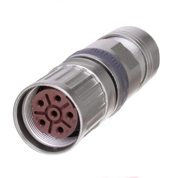 

M23 TK 6Pin 8Pin 9Pin 12Pin 17Pin 19Pin Female Plug Connector Waterproof IP67 Adapter Metial Crimp Termination Threaded Coupling