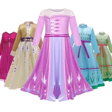 Детское платье принцессы Эльзы «Принцесса Анна»; карнавальный костюм принцессы для детей Рождественский подарок ролевой аниме пленка Наряжаться карнавальные костюмы