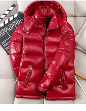 

Winter Thickening Men New Fashion White Duck Down Jacket Korean Version Trend Jacket Bright Face Hooded Down Couple Jacket 2022