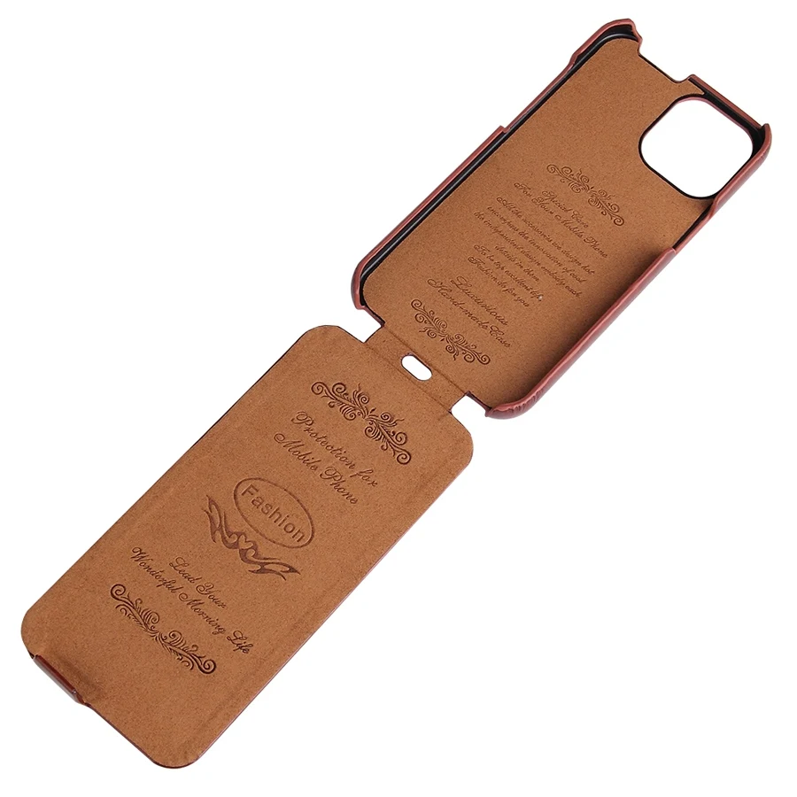 Luxurious Genuine Leather Vertical Flip Cover Case