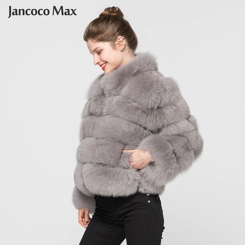 Jancoco Max 2019 Новинка зимнее плотное теплое женское 5 рядное пальто с воротником из