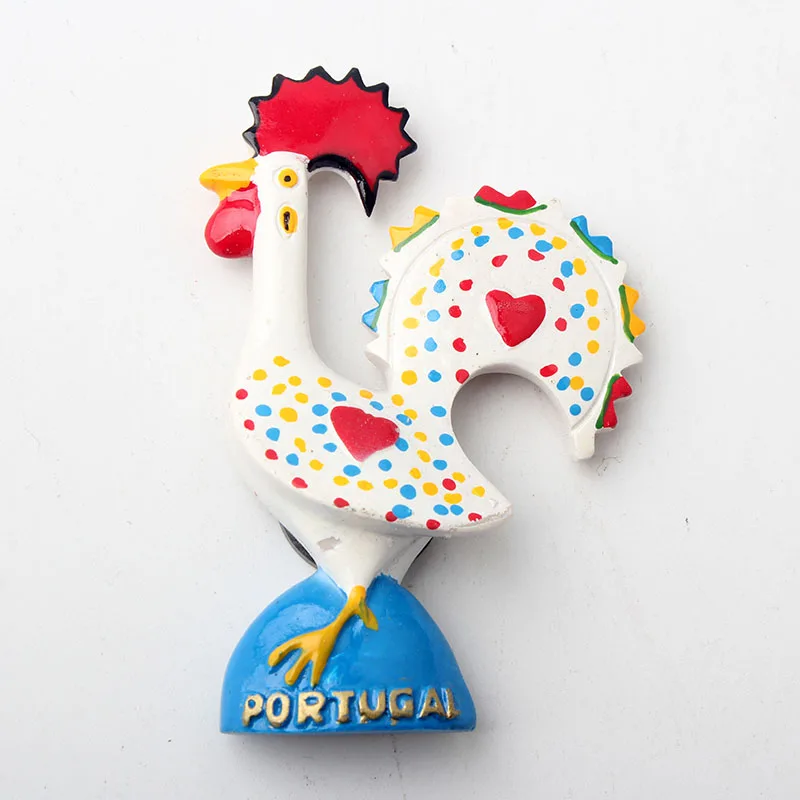 Lisboa португальский петух дизайн магнит на холодильник сувенир Туризм смолы фигурки холодильник магнитная наклейка - Цвет: 930