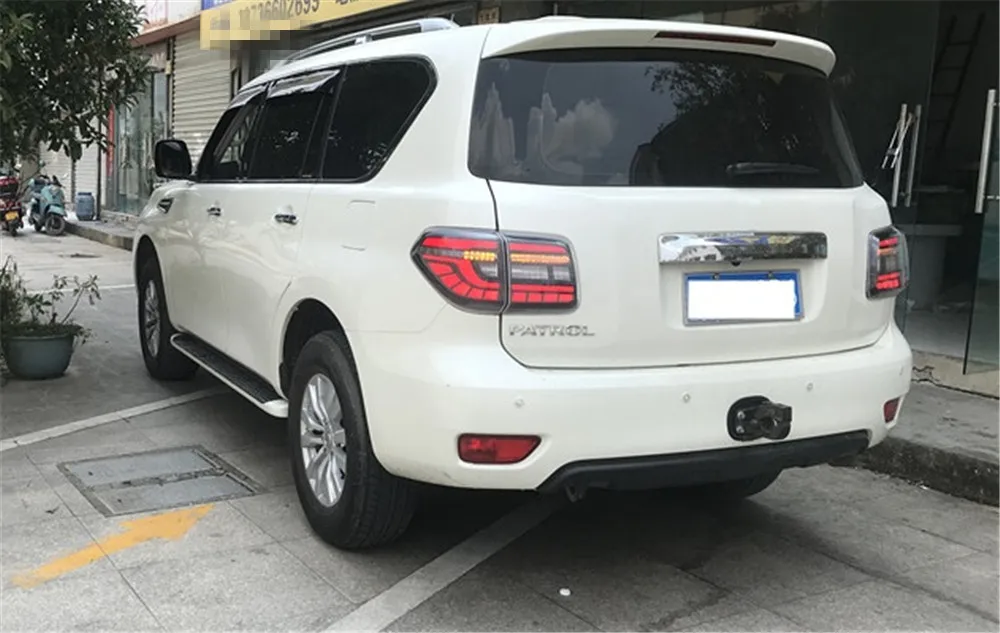 CSCSNL 1 пара задних фонарей для Nissan Patrol Задний фонарь 2012- светодиодный задний фонарь стояночный сигнал заднего хода тормоз