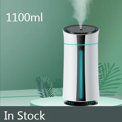 

1100ml Air Humidifier Humidificador Diffuser Bottle Air Purifying Mist Maker Household Adjustable Fog Quantity Large Capacity