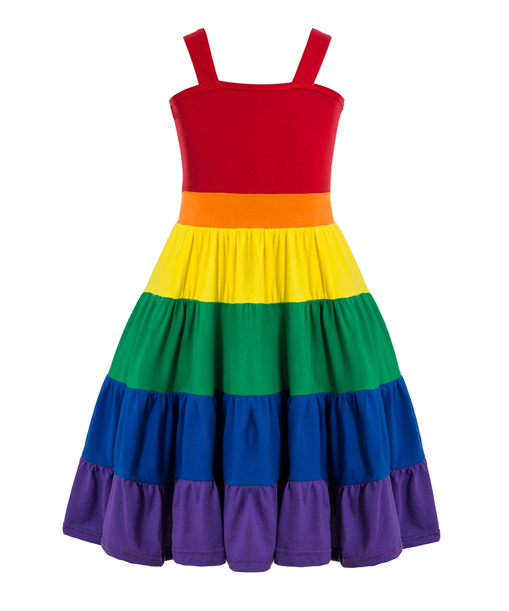 Rainbow Birthday Party Dress Jojo Siwa Tutu Dress Birthday Rainbow dress Girls rainbow twirl dress Party twirly