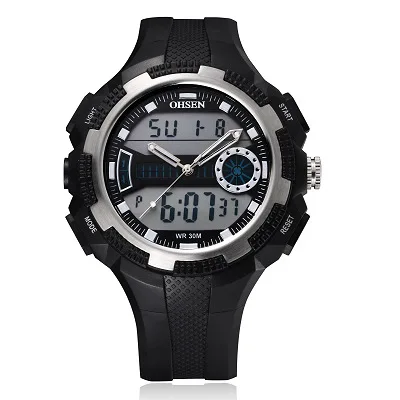 

Hot Selling Ohsen Onsun Ad1311 Multi-functional Dual Display Electronic Waterproof Outdoor LED Watch