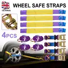 Новый набор 4 шт. автомобильный прицеп транспортер восстановление трещотка сплав колеса безопасный набор ремней фиолетовый для автомобиля ...