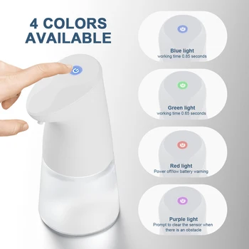 

450ml Intelligent Liquid Soap Dispenser for Kitchen Bathroom Non Contact Alcohol Foam Gel Touchless Sensor Induction