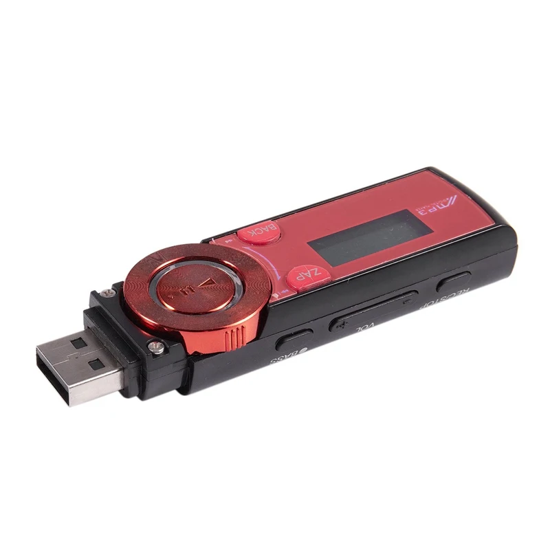 Lcd USB MP3-плеер FM радио плеер Поддержка 16 Гб Micro SD/TF карта с наушниками красный
