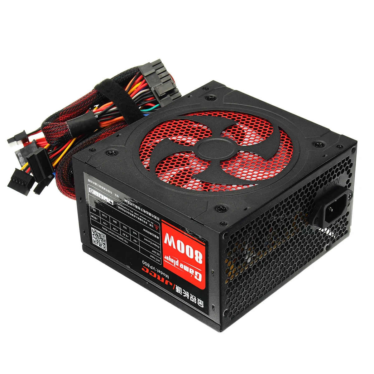 Блок питания для игрового ПК 800 Вт PFC тихий вентилятор ATX 20 + 4pin 12 В блок SATA