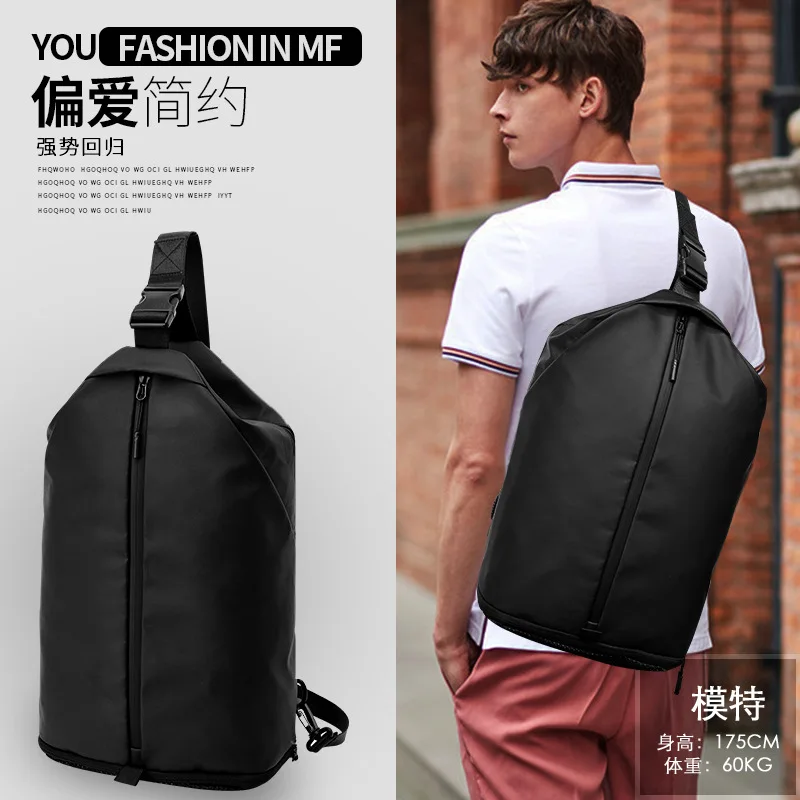 

Tu guan MEN'S Single-shoulder Bag Casual Chest Pack Outdoor Large-capacity Backpack Korean-style Casual Shoulder Bag