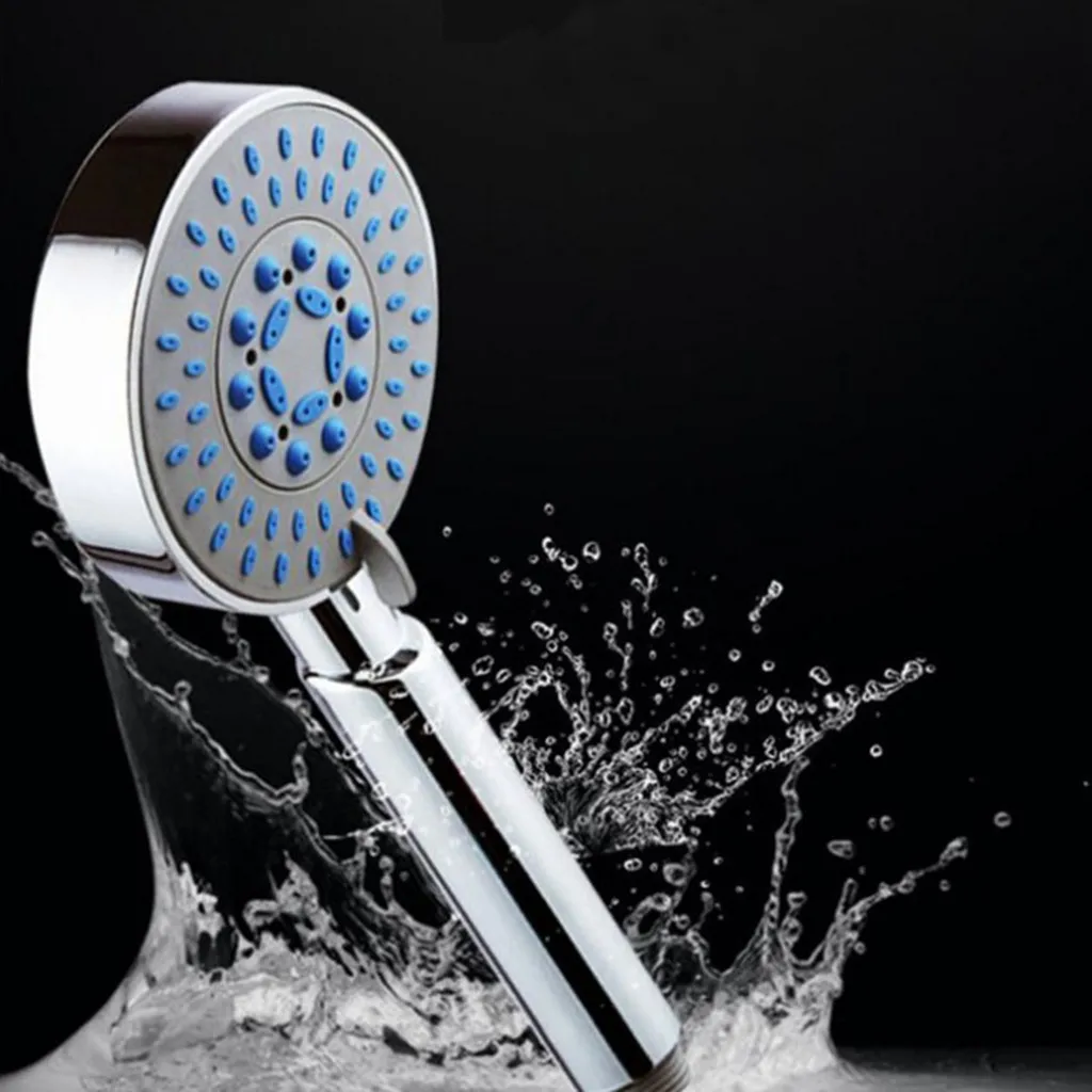Cabezal de ducha cromado plateado con 3 modos de función, pulverizador antideslizante Universal, accesorios de ahorro de agua para el hogar y el baño, #40