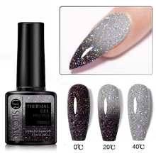 UR SUGAR Thermal Ultra-thin Glitter 3 Colors Soak Off UV Gel Color-chaging Snowflake Temperature Color Change Gel Nail Art Gel