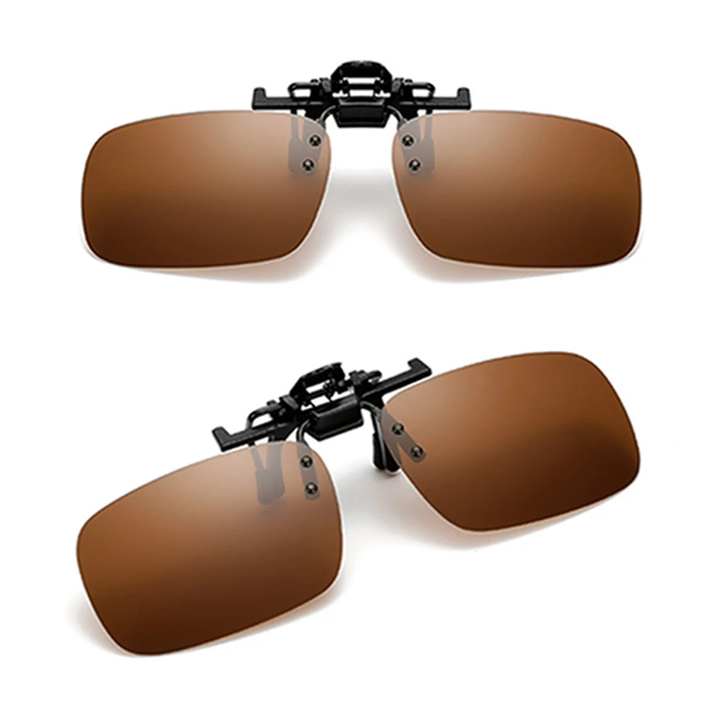 Поляризованные прикрепляемые солнцезащитные очки для вождения ночного видения линзы солнцезащитные очки мужские анти-UVA UVB для мужчин и женщин с чехлом и стеклами ткань