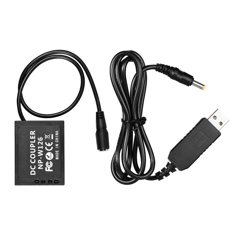 5 в USB NP W126 батарейный блок DC переходник для камер Fuji X A1/X A2/X A3/X E1/X E2/X M1/X Pro/X T1/X