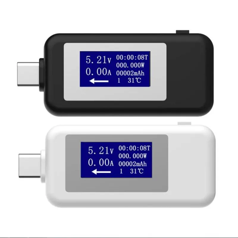 4-30 в USB тестер Тип C ЖК Цифровое зарядное устройство Напряжение Ток Емкость