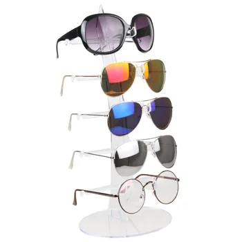 

New 5 Pairs Sunglasses Holder Glasses Display Rack Counter Stand Jewelry Showcase Sunglasses Storage Shelf Jewelry Organizer