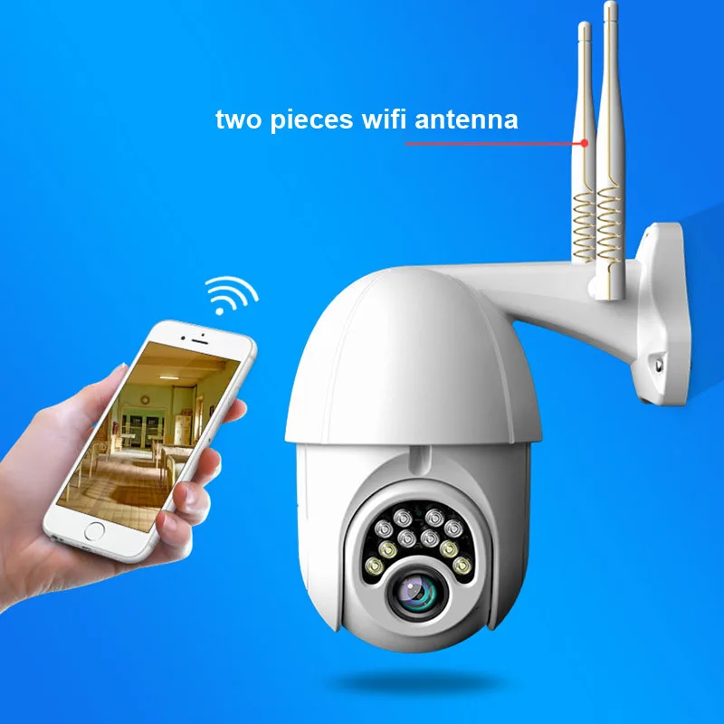 Беспроводная PTZ IP камера V380 1080P Wi Fi 2 Мп скоростная купольная двусторонняя