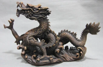+++ free shipping China Pure Red Bronze Feng Shui Zodiac Lucky Auspicious Dragon Takeoff Sculpture | Дом и сад