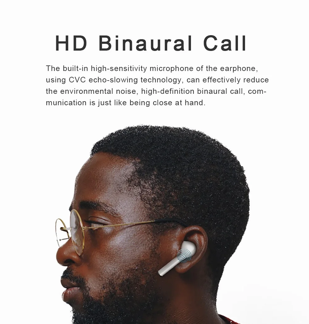J3 TWS bluetooth 5,0 Беспроводные наушники с шумоподавлением гарнитура с сенсорным управлением стерео аудио водонепроницаемый двусторонний звонок