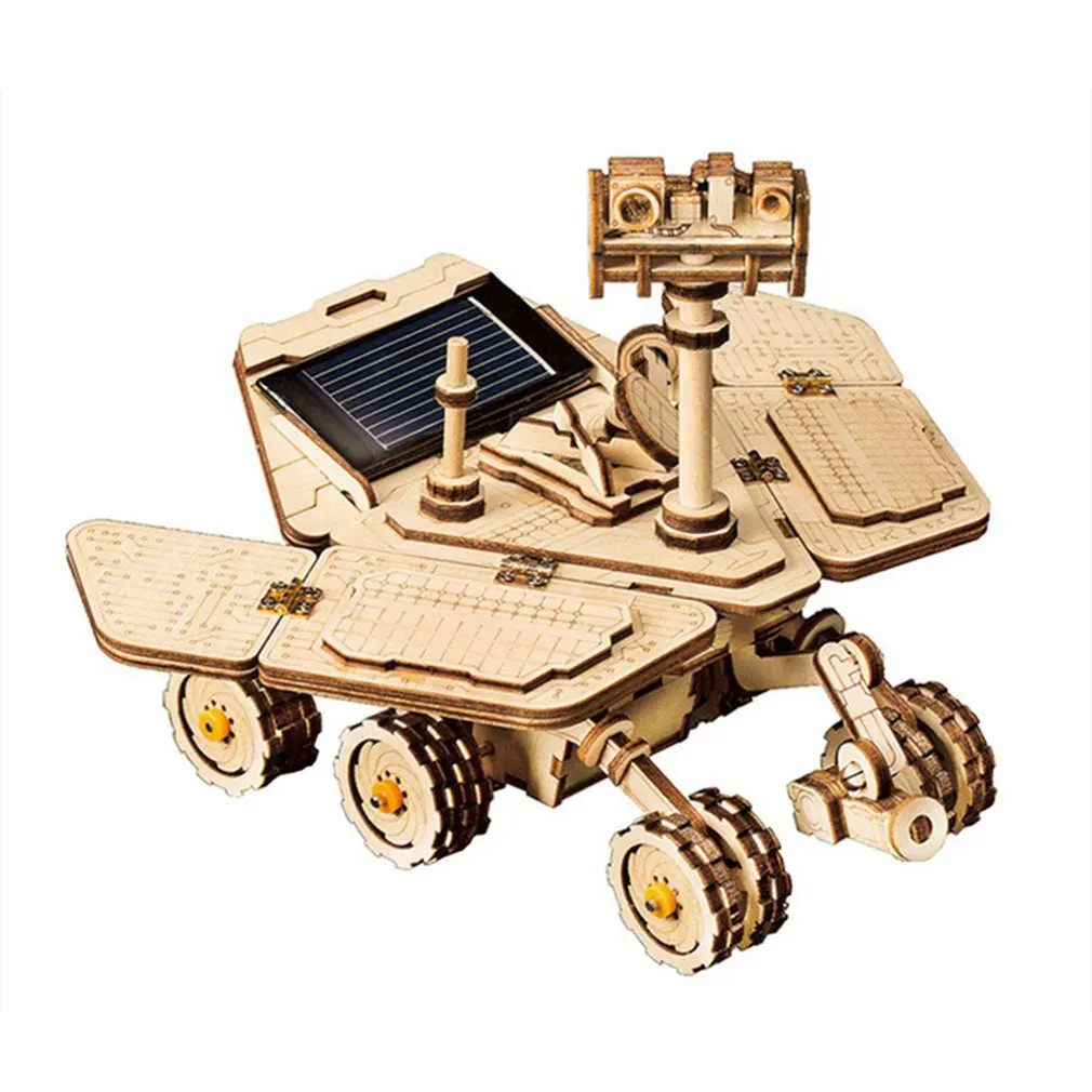 

Wooden Solar Power Supply Mechanical Model 3D Mobile Space Hunting Diy Creative Model Toy Gift Adult Children
