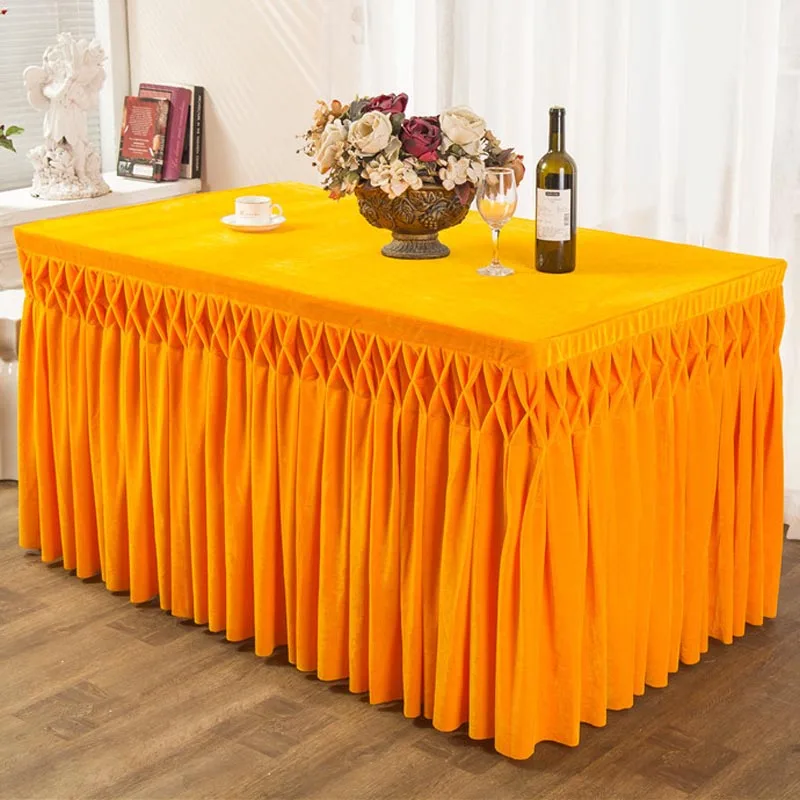 1 шт. 120*60*72 см оранжевый фланелевый прямоугольник Будда настольная юбка религия Конференц-стол для приема - Цвет: Model C