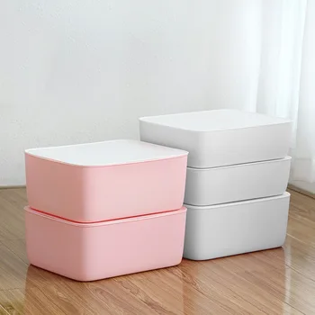 

1 Plaid Underwear Storage Box Plastic Case Bra Socks Drawer Type Sorting Dormitory Artifact