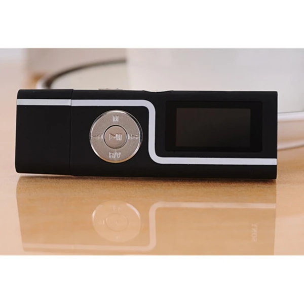 FFYY-Mp3 Music Player 16Gb Recording Function With Fm Two Headphone Jack U Disk Mini Walkman Black Plastic