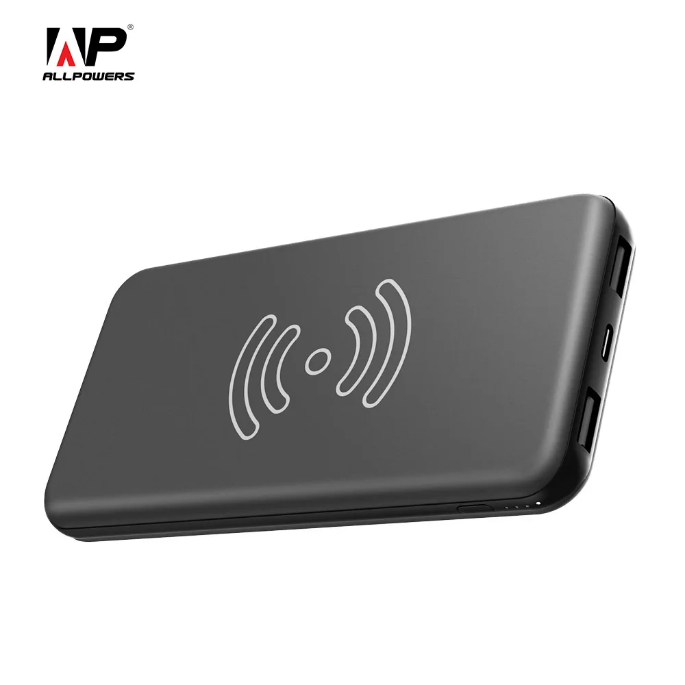 ALL power S 8000mAh беспроводной зарядный внешний аккумулятор с двойным USB портативным