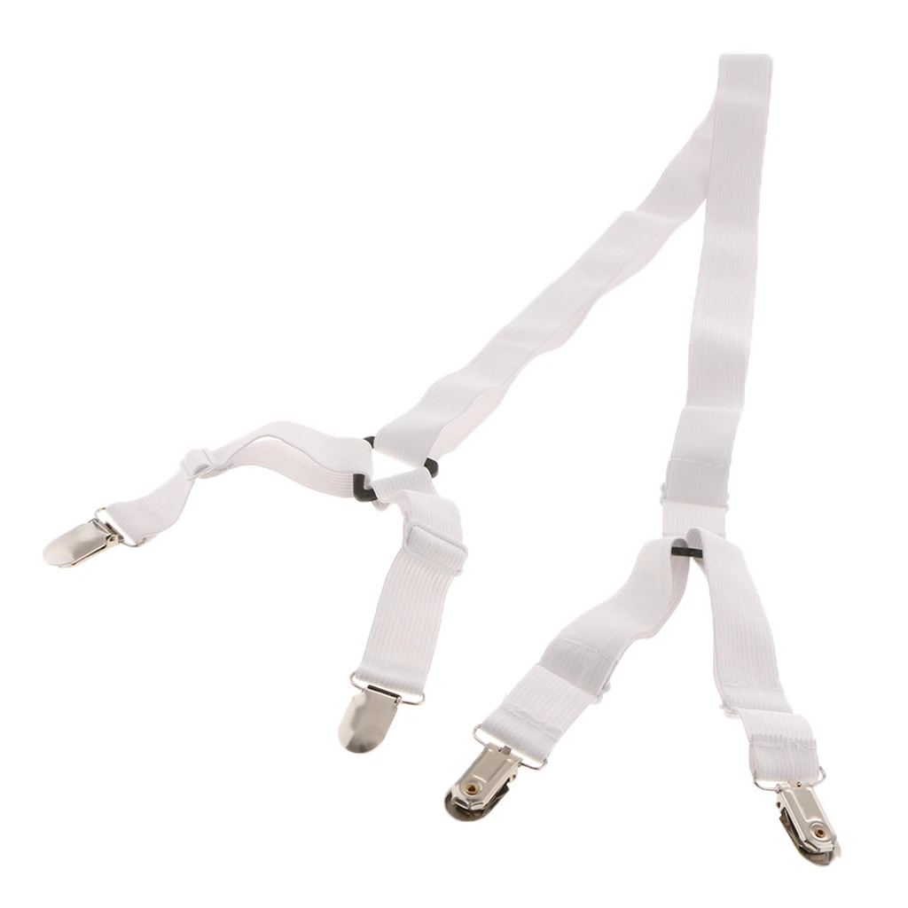 2-Piece Adjustable Straps Band, Elastic Bedsheet Fasteners, Fitted Sheet Suspenders Grippers