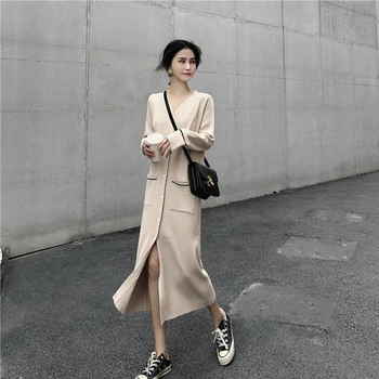 

Cashmere sweater women's new V-neck cardigan cashmere knit cardigan color matching slim long-sleeved jacket women's clothing