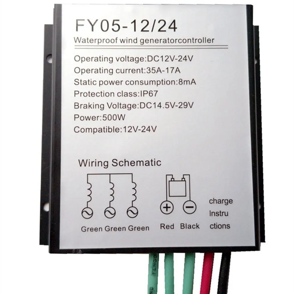 

Wind Turbine Charging Controller Waterproof Durable And Practical Environmental Protection Automatic Smart Charger 500W