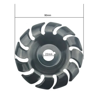 

Angle Grinder Milling Cutter Woodcarving Disc Manganese Steel 90mm*12T