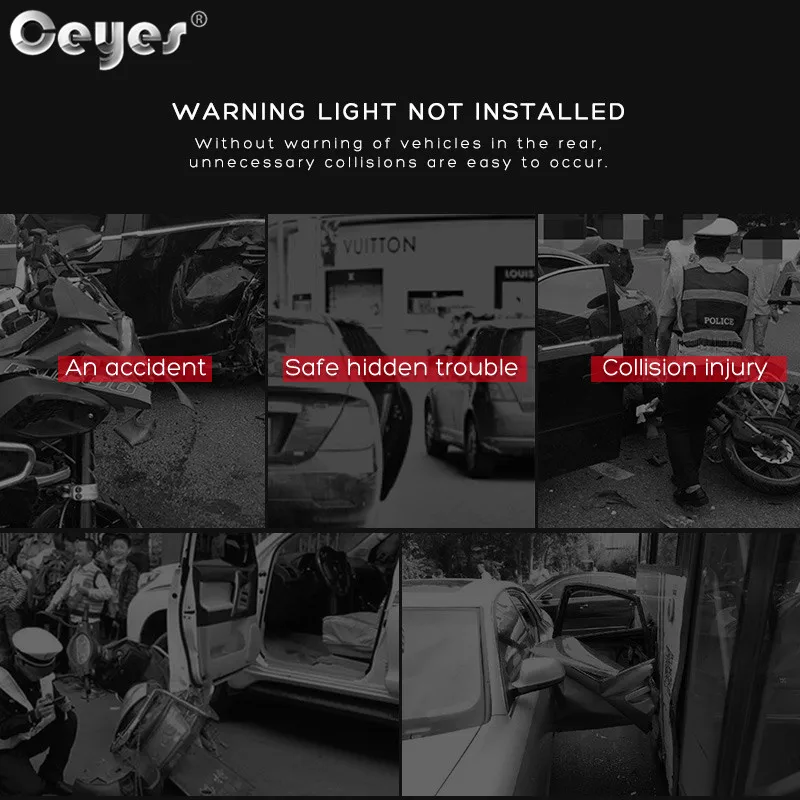 Car Accessories Led Strip Openning Door Warning Light Safety Shadow Welcome Flash Lights Alarm Signal Lamp (2)