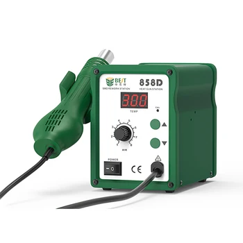 

BST-858D High Power Lead-Free Spiral Temperature Adjustable Digital Display Hot Air Gun Desoldering Station BGA Rework Station