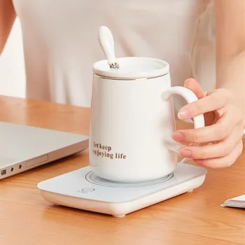 

Smart Gravity Sensor Electric Warm Cup Mat 55 Degree Insulation Base Milk Tea Coffee Drink Cup Coasters Warmer Heater Tray Pad