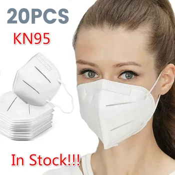 

20PCS KN95 Mask Anti Dust Mask Respirator mascherine Anti-fog Face Mouth Protective Mask Outdoor Dust Pollution Pollen,PM2.5