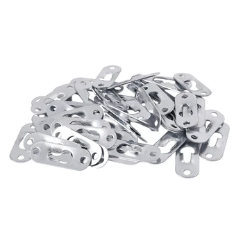 

Glass Mirror Picture 4mm Mounting Hole Hanging Plate Bracket 50 Pcs