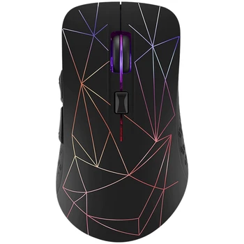 

Bluetooth Wireless Mouse 2.4G Dual Mode Mouse for Laptop Tablet Rechargeable Ergonomic Gaming Mouse 7 Color Backlit