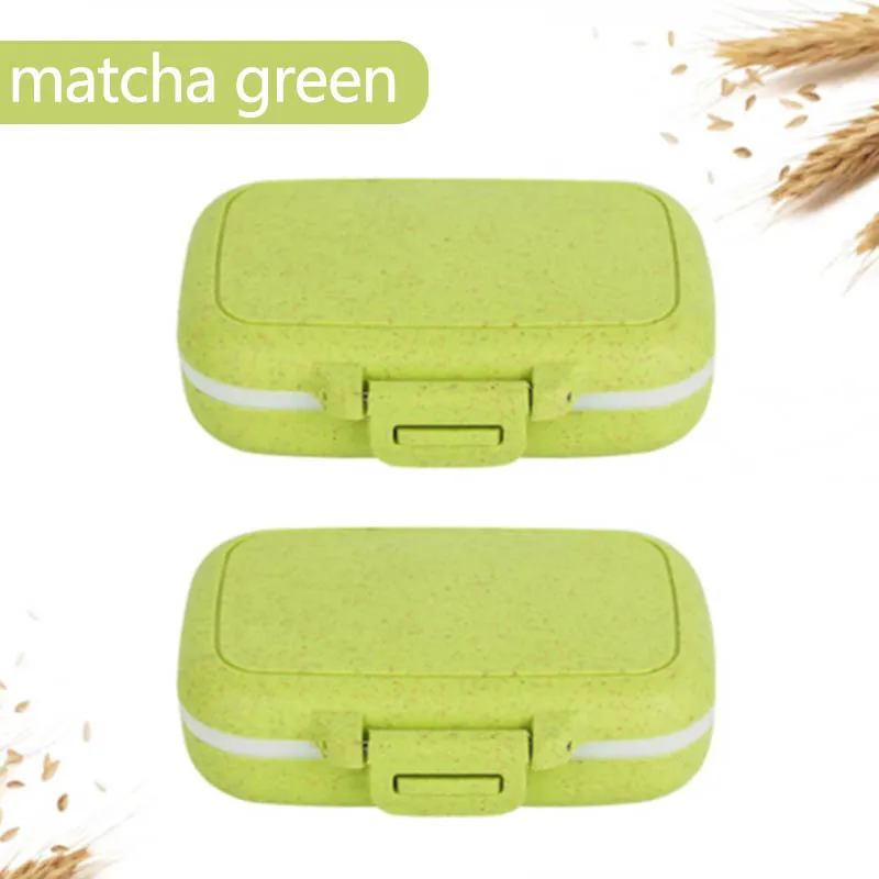 Matcha green Портативная портативная медицинская коробка, мини-посылка для путешествий, для лекарств, водонепроницаемый, влагостойкий, герметичный комплект, для использования в помещении, медицинский ящик - Цвет: Matcha green