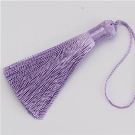 8cm Silk Tassel Pendant Accessories for Jewelry Making Satin Tassel Fringe Trim DIY Earrings Handmade Crafts Findings