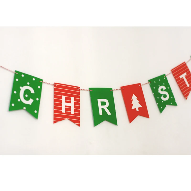 14 Pca/set Merry Christmas Card+rope Christmas Decoration Christmas Card Set Birthday Party Paper Decoration Card Home Decor