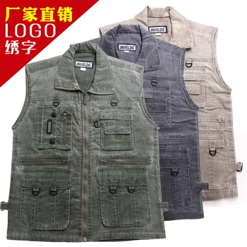 

More than 2020 men lapel vest pocket spring leisure denim vest