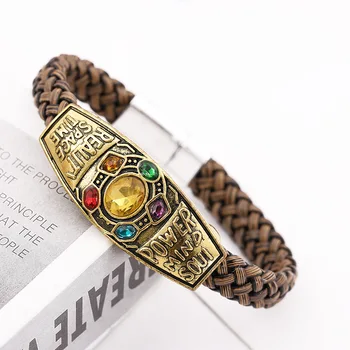 

The Soul Stone Thanos Bangles Bracelets Marvel Avengers charms bangles panther bracelet Cosplay Jewelry Men Women