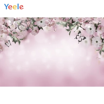 

Yeele Spring Flowers Butterfly Bokeh Photographic Backgrounds Customized Photography Backdrops Vinyl For Photo Baby Studio Props